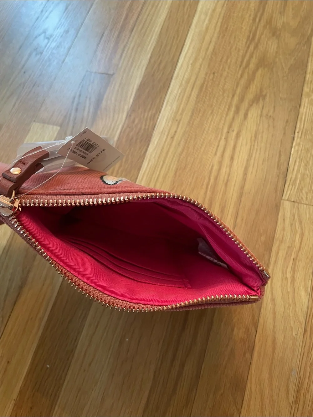 NEW Old Navy Pink Llama Corduroy Wristlet